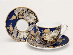 Kpl. filiżanka z dwoma spodkami 0,20 L Carmani - William Morris WYPRZEDAŻ (W451)
