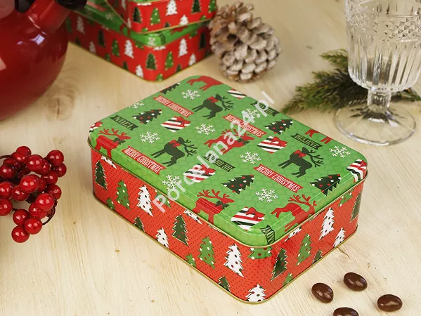Puszka prostokątna 18,5 cm Altom Design - Xmas 07.PUSZ.8498 Puszka prostokątna 18,5 cm Altom Design - Xmas 07.PUSZ.8498