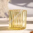 Świecznik szklany prążkowany 7,5 cm x 7,5 cm Altom Design - Żółty 07.SW.1597