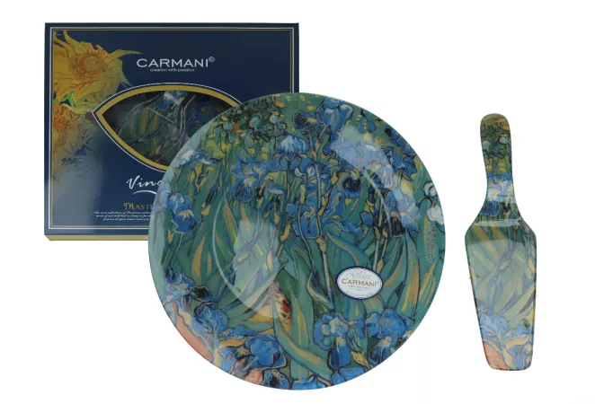 Talerz dekoracyjny + łopatka Carmani - Vincent Van Gogh, Irysy 33.198-1226 Talerz dekoracyjny + łopatka Carmani - Vincent Van Gogh, Irysy 33.198-1226