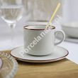 Filiżanka ze spodkiem 0,9 L/ 12 cm Bogucice - Alumina Bergen Fog 1109