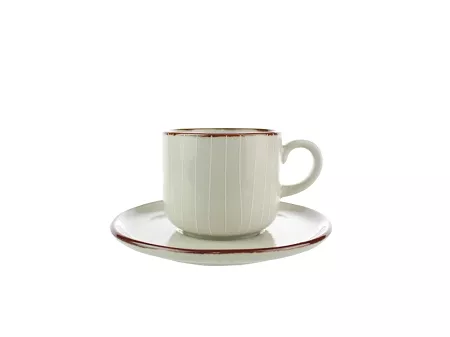 Filiżanka ze spodkiem 0,09 L/ 12 cm Bogucice - Alumina Bergen Fog 1109
