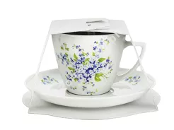 Filiżanka ze spodkiem 0,35 L / 17 cm Lubiana - Beata / Dorota 7218 Niezapominajka GIFT BOX