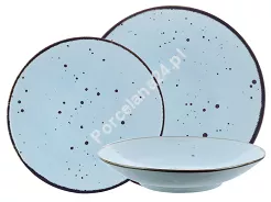 Komplet talerzy na 6 osób (18 el.) Bogucice - Alumina Cottage Sky 1091