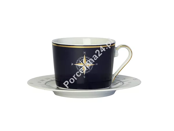 Filiżanka ze spodkiem 0,25 L / 15,7 cm Ćmielów - Jenny Nautilus Blue GX53 Filiżanka ze spodkiem 0,25 L / 15,7 cm Ćmielów - Jenny Nautilus Blue GX53