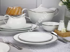 Serwis obiadowy na 12 osób (45el) Bogucice - Antonio Platin Plus 1170