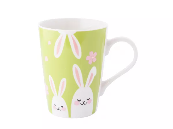 Kubek 0,42 L Altom Design - Białe Zajączki 07.KS.2999 Kubek 0,42 L Altom Design - Białe Zajączki 07.KS.2999