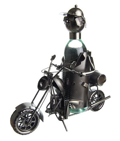 Stojak na butelkę 0,75 L Motocyklista - Hinz Design W78 Stojak na butelkę 0,75 L Motocyklista - Hinz Design W78