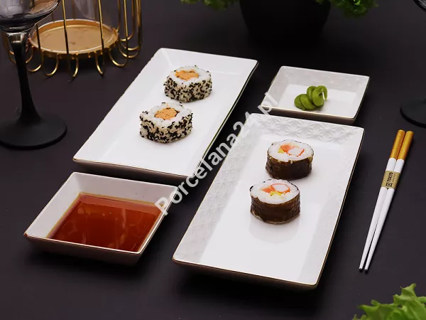 Zestaw do sushi dla 2 osób (6 el.) Tokyo Design Studio - Nippon White 17464 Zestaw do sushi dla 2 osób (6 el.) Tokyo Design Studio - Nippon White 17464