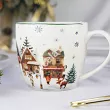 Kubek z metalowym zaparzaczem choinką 0,46 l  Duo - Christmas Village 15.CHV.K46Z