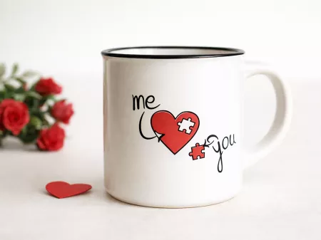 Kubek porcelitowy z rantem 0,32 L Altom Design - Me and You 07.WAL.3554