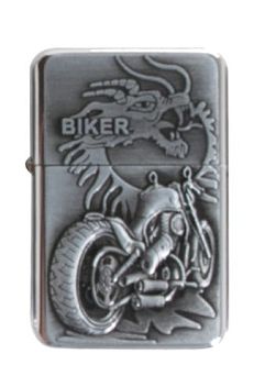 Zapalniczka benzynowa Champ - Motocykl srebrna 34.40400300-1.S