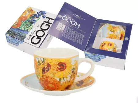 Filiżanka ze spodkiem 0,08 L Carmani - Vincent van Gogh Słoneczniki 830-8306