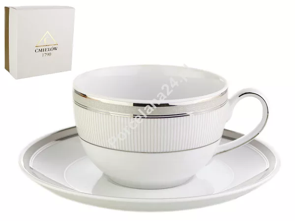 Filiżanka ze spodkiem 0,25L / 14,5 cm Ćmielów - Yvonne Julia E685 GIFT BOX Filiżanka ze spodkiem 0,25L / 14,5 cm Ćmielów - Yvonne Julia E685 GIFT BOX