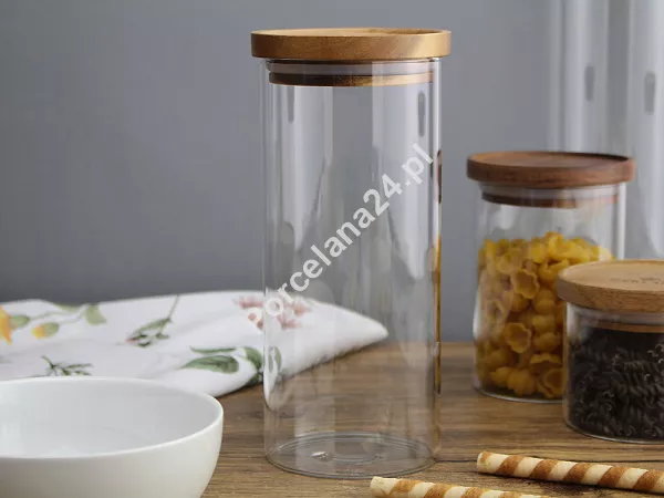 Pojemnik szklany 1250 ml Gerlach - Country Pokrywka drewniana 959A Pojemnik szklany 1250 ml Gerlach - Country Pokrywka drewniana 959A