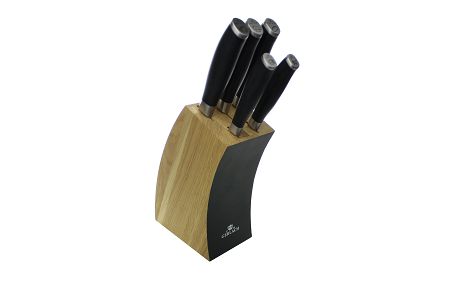 Komplet noży kuchennych (5el) w bloku Gerlach - Deco Black 991AM