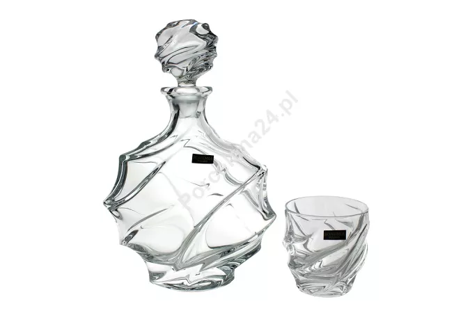 Kpl. szklanek do whisky 0,25 L (6szt) + karafka 1 L (1szt) Bohemia - SURF 4SB.SU.157862 Kpl. szklanek do whisky 0,25 L (6szt) + karafka 1 L (1szt) Bohemia - SURF 4SB.SU.157862