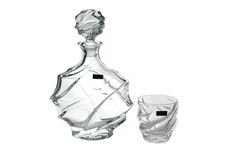 Kpl. szklanek do whisky 0,25 L (6szt) + karafka 1 L (1szt) Bohemia - SURF 4SB.SU.157862