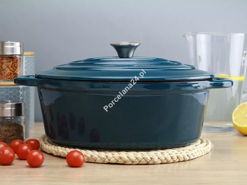 Garnek owalny żeliwny / brytfanna 30 cm Nois - Tierra Morski