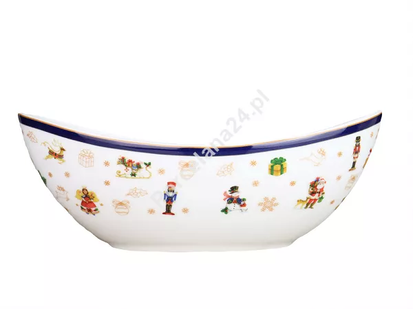 Salaterka owalna 21 cm Bogucice - Cicha Noc 986 Salaterka owalna 21 cm Bogucice - Cicha Noc 986
