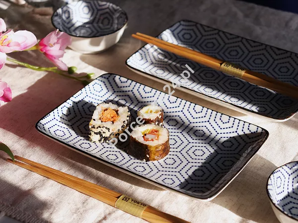 Zestaw do sushi dla 2 osób (4 el.) z pałeczkami Tokyo Design Studio - Kotobuki 22046 Zestaw do sushi dla 2 osób (4 el.) z pałeczkami Tokyo Design Studio - Kotobuki 22046
