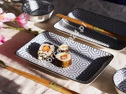 Zestaw do sushi dla 2 osób (4 el.) z pałeczkami Tokyo Design Studio - Kotobuki 22046