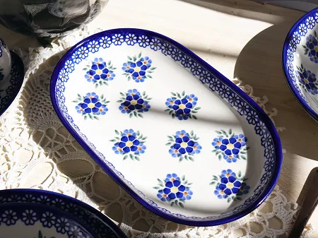 Półmisek owalny 28 cm Bolesławiec - Altmańska Polana gat. I