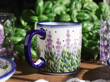 Kubek 0,4 L Bolesławiec - Lawendowy Zakątek
