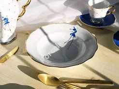 Talerz głęboki 22,5 cm Ćmielów - Alaska Circus Blue G909