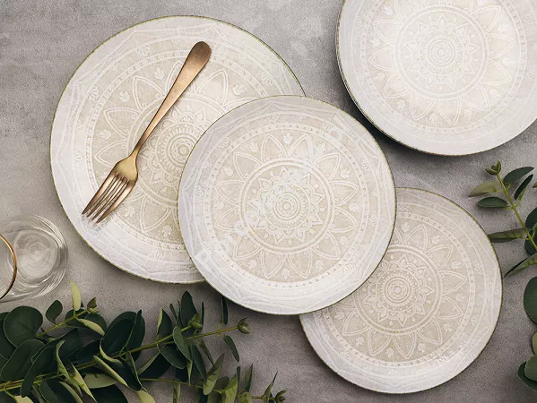 Komplet talerzy na 6 osób (18 el.) Lubiana - Boss / Roma 9230 Piaskowa Mandala Komplet talerzy na 6 osób (18 el.) Lubiana - Boss / Roma 9230 Piaskowa Mandala
