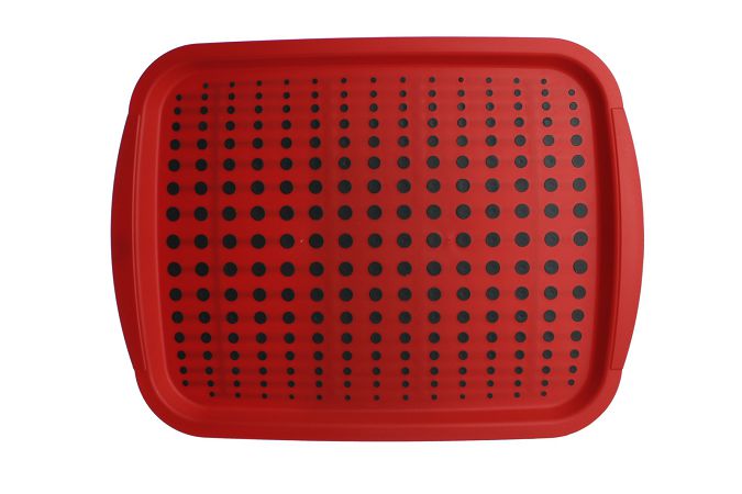 Taca prostokątna antypoślizgowa (37 x 28) cm Üçsan Plastik - Czerwona 6.TAC.M-262-C Taca prostokątna antypoślizgowa (37 x 28) cm Üçsan Plastik - Czerwona 6.TAC.M-262-C