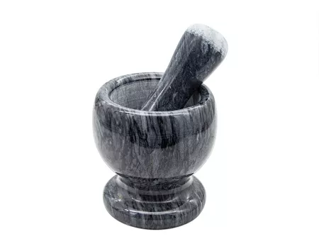 Moździerz i ubijak 7,5 cm Tragar - Marmurek czarny 1TR.MOZ.40453