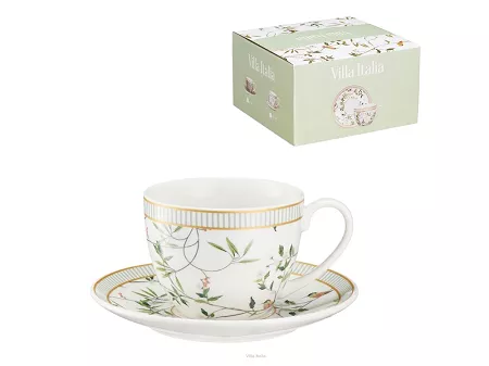 Filiżanka ze spodkiem 0,24 L Villa Italia - Noriko White GB125