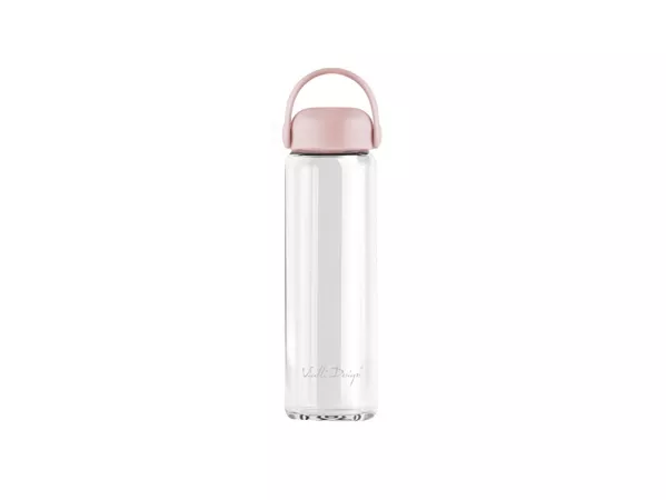 Butelka szklana na wodę 540 ml Vialli Design - Fuori Różowa 1K.FUO.30268 Butelka szklana na wodę 540 ml Vialli Design - Fuori Różowa 1K.FUO.30268