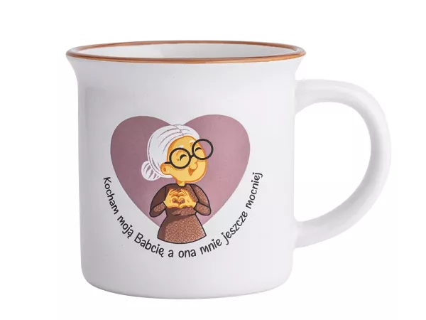 Kubek z wywiniętym rantem 0,32 L Altom Design - Kocham moją babcię 07.BAB.3631 Kubek z wywiniętym rantem 0,32 L Altom Design - Kocham moją babcię 07.BAB.3631