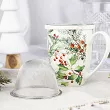 Kubek z zaparzaczem 0,36 l  Duo - Christmas Leaves 15.CHLE.KZ