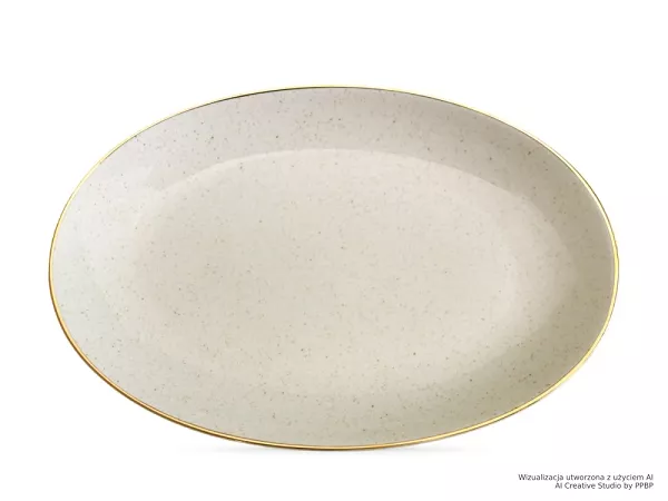 Półmisek 31 cm  Bogucice - Alumina Granite Cool White Gold 1128G Półmisek 31 cm  Bogucice - Alumina Granite Cool White Gold 1128G