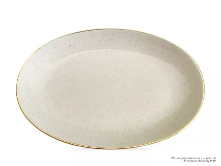 Półmisek 31 cm  Bogucice - Alumina Granite Cool White Gold 1128G