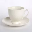 Komplet 6 filiżanek ze spodkiem 0,22 L / 15 cm Karolina - MariaPaula Ecru (Klasyka)