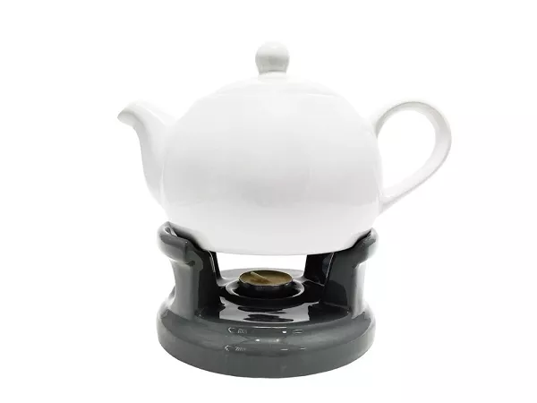 Czajnik z podgrzewaczem 1 L Bella Fiore - Biały / grafit 1TR.DZB.38484 Czajnik z podgrzewaczem 1 L Bella Fiore - Biały / grafit 1TR.DZB.38484