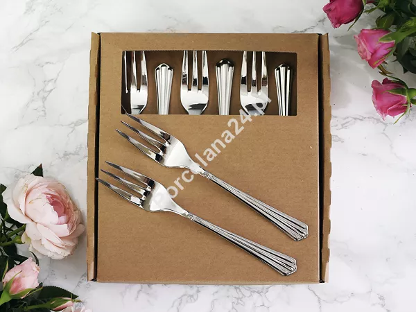 Komplet 6 widelczyków do ciasta 15 cm Pintinox 1929 - Bernini (3.0 mm) GIFT BOX Komplet 6 widelczyków do ciasta 15 cm Pintinox 1929 - Bernini (3.0 mm) GIFT BOX