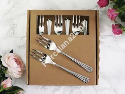 Komplet 6 widelczyków do ciasta 15 cm Pintinox 1929 - Bernini (3.0 mm) GIFT BOX