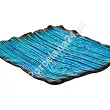 Talerz kwadratowy 21 cm Kera Ceramika - Moku Cristall Turkus
