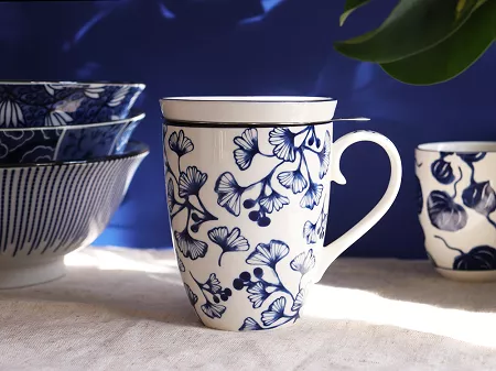 Kubek z zaparzaczem 0,38 L Tokyo Design Studio - Flora Japonica, Gingko 16976