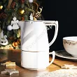 Zestaw imbryk z zaparzaczem 0,38 l + filiżanka 0,25 l (3 el.) Altom Design - Tea for One Złoty Jeleń 07.CB.2583