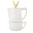 Zestaw imbryk z zaparzaczem 0,38 l + filiżanka 0,25 l (3 el.) Altom Design - Tea for One Złoty Jeleń 07.CB.2583
