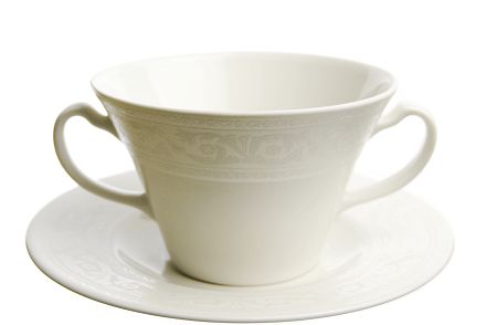 Bulionówka ze spodkiem 0,28 L / 16 cm Karolina - Lorel FBC 0210016 ecru