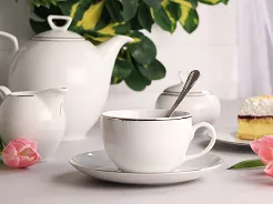 Garnitur do kawy na 12 osób (39el.) Chodzież - Yvonne 9718 PLATYNOWA LINIA