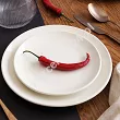 Komplet talerzy 6 osób (18 el.) (gładki) Rinart - Banquet ecru