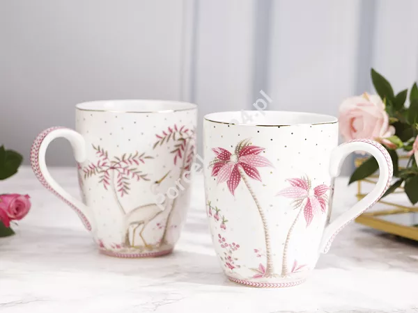 Komplet 2 kubków 0,35 L Pip Studio - Jolie Dots Gold Pink 51.JDGP.002.513 Komplet 2 kubków 0,35 L Pip Studio - Jolie Dots Gold Pink 51.JDGP.002.513